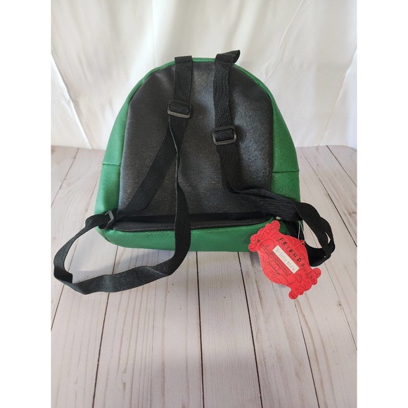 FRIENDS TV Show Central Perk Coffee Shop Faux Leather Small Green Black Backpack - Picture 3 of 3